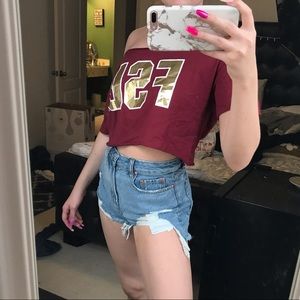 Victoria's Secret Pink FSU Crop Tee